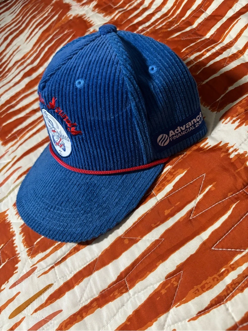 Vintage-Style Nashville Sounds Blue Corduroy Baseball Cap (snapback)